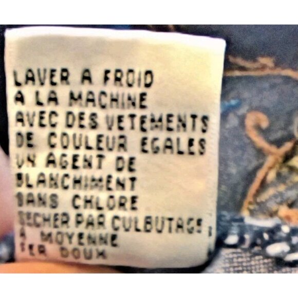 TALBOTS  EMBROIDERED FLOWERS FRONT JEAN JACKET WOMEN SIZE MEDIUM - Picture 7 of 9